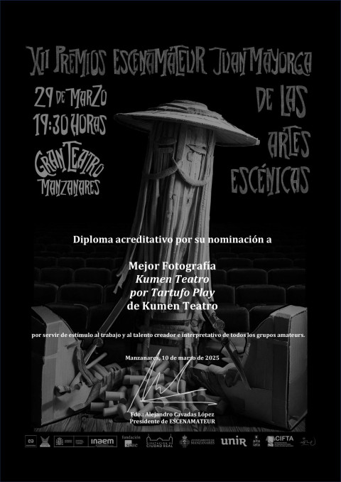 Teatro kumen nominado a la mejor fotografía en los Premios JUAN MAYORGA 204