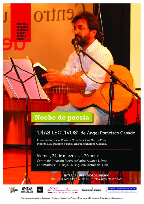 NOCHE DE POESIA CON ANGEL FRANCISCO CASADO Y SUS ´DIAS LECTIVOS´