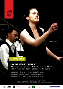 Boulevard Music´.  con Jesús A.Arévalo y LUCIA ALONSO en el Centro de Creacion ´Carlos Alvarez-Novoa´
