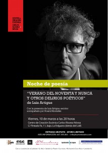 LUIS ARTIGUE (Poeta, Novelista y Columnista español) y JOVI  VALLES  en el CENTRO “CARLOS ALVAREZ-NOVOA”